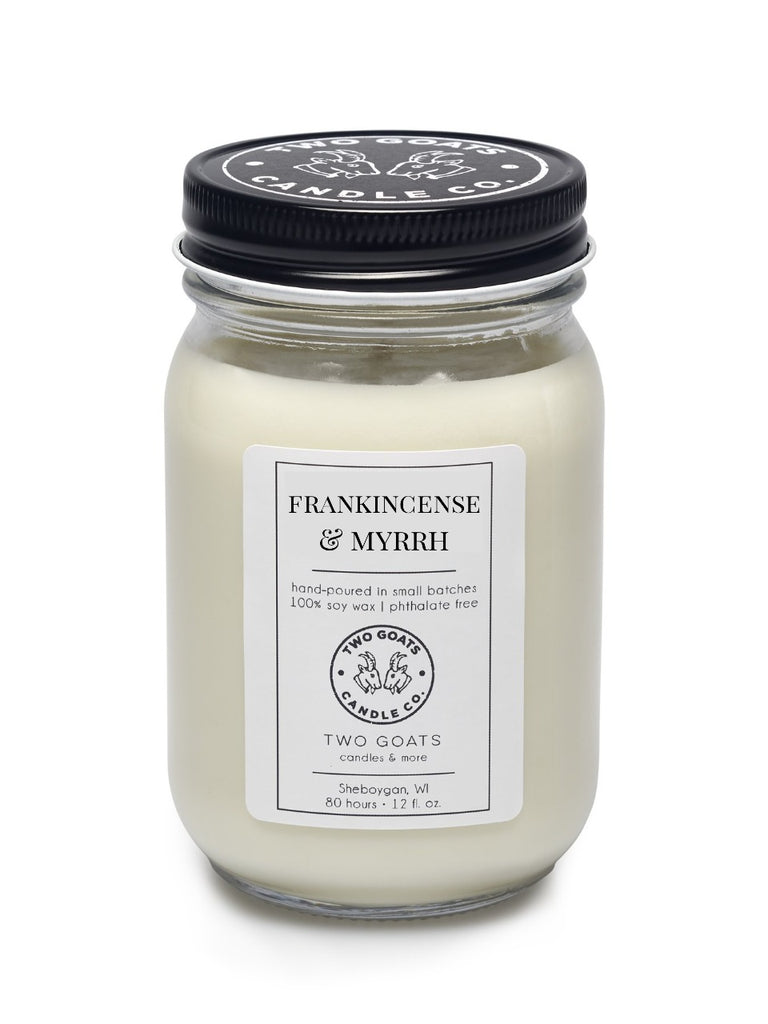Scented soy wax candle Frankincense & Myrrh, Organic Goodness